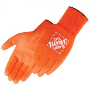 Ultra-Thin Orange Knit Gloves with Polyester