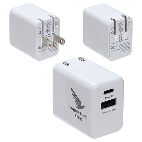 Promotional Fast Wall Charger with Dual Outputs