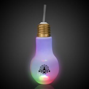 16 oz. LED Lightbulb Cup with Straw