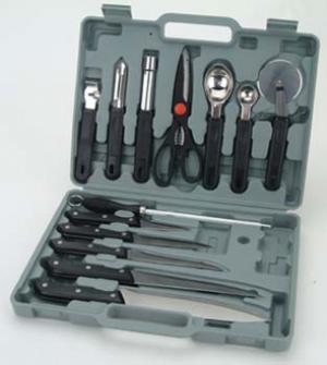 Knife Set and Kitchen Tools in Carrying Case