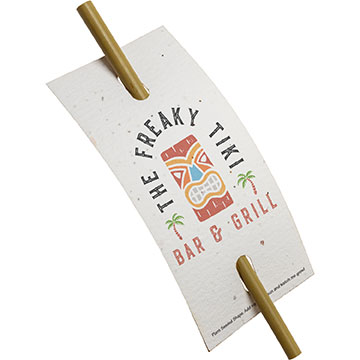 Bamboo Straw with Seed Paper Packaging