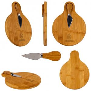 Bamboo Cutting Board with Cheese Knife