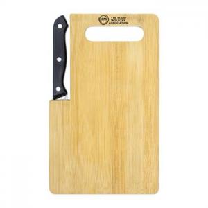 Value Bamboo Cutting Board with Knife