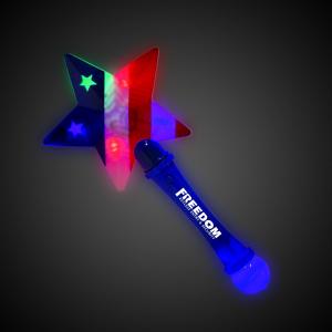 Red, White, and Blue LED Star Wand