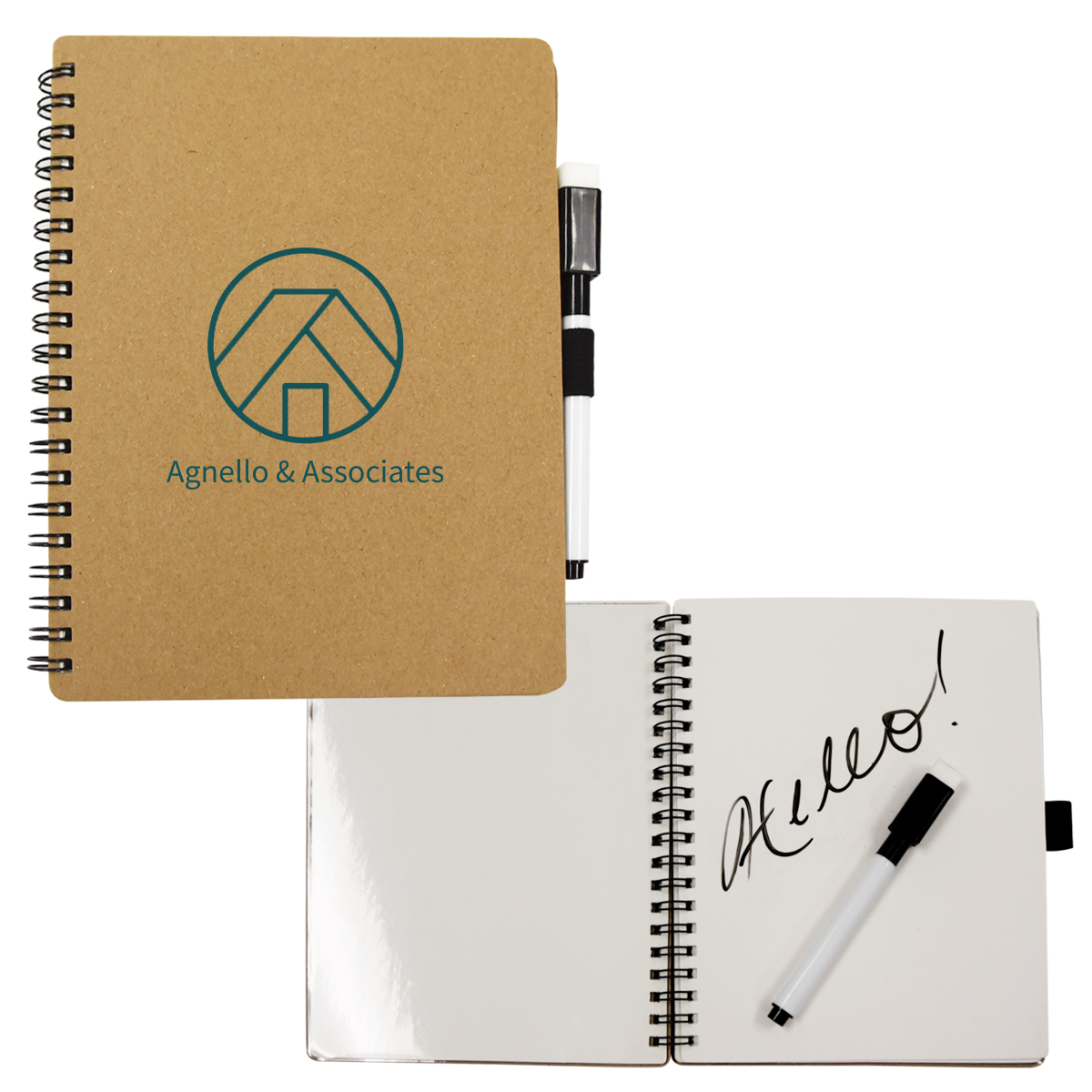 Dry Erase Notebook with Kraft Cover