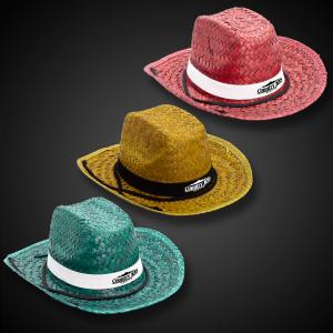 Adult Straw Cowboy Hat - Assorted