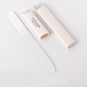 Glass Nail File with Pearl White Case