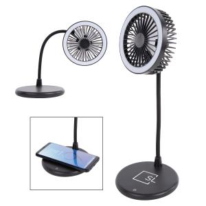 Desk Fan with Ring Light and Wireless Charger