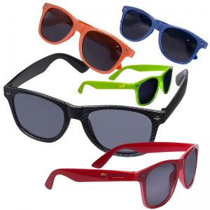 Retro Sunglasses with Carbon Fiber Print