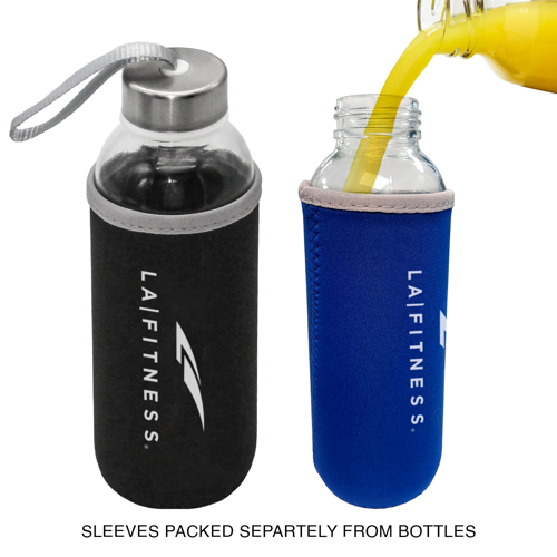 Promotional 600 ml. (20 fl. oz.) glass water bottle Personalized With Your  Custom Logo