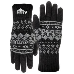 Sam Winter Knit Text Gloves 