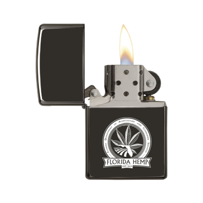 Custom Printed Zippo High Polish Black Windproof Lighter