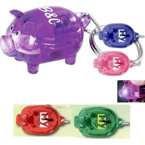 Oink Light Up Pig Keychain