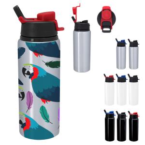 Full Color Aluminum Bottle with Colorful Lid
