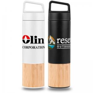 Bamboo Wrapped Insulated Water Bottle 