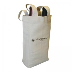 Double Canvas Wine Tote Bag