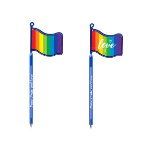 Rainbow Flag Shaped Bent Pen
