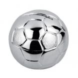 Silver Plated Soccer Ball Coin Bank