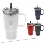 30oz Stainless Steel Tumbler with Straw 