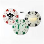 Color Foil Stamped Dice Poker Chips 