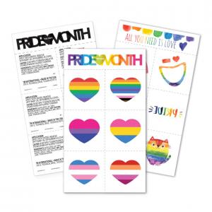 Large Tear-Off  Pride Tattoo Sheets