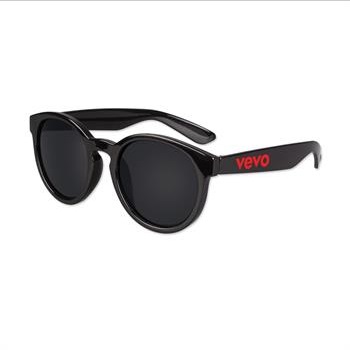 Rounded Out Black Sunglasses 