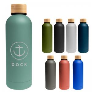 17 Oz. Nova Stainless Steel Bottle with Bamboo Lid
