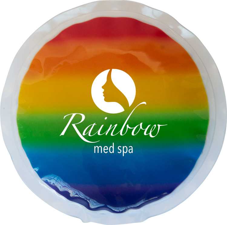 Rainbow Round Gel Bead Hot/Cold Pack