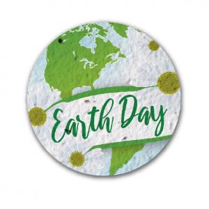 Printed Printed Earth Day Globe Seed Paper 