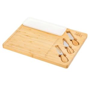 Bamboo Cheese Board with Knife Set 
