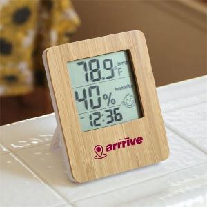 Portable Indoor Bamboo Weather Station 