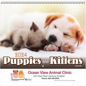 2024 Puppies and Kittens Wall Calendar