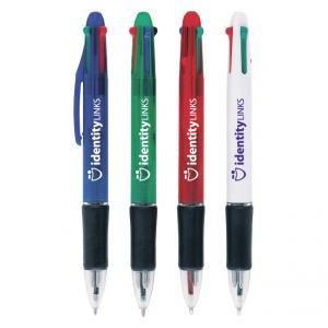 Four Color Black Grip Pens