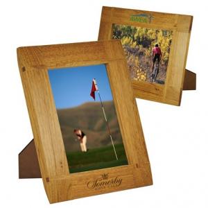 5 x 7 Curved Border Natural Wood Frame