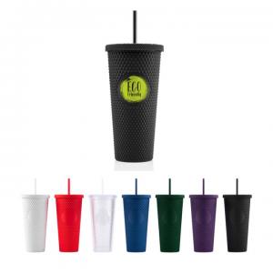 24oz Studded Reusable Tumbler with Lid and Straw 