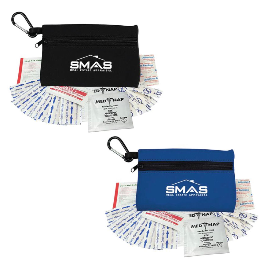 Foam Lined Carabiner First Aid Kits