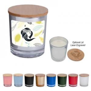 Full Color Label Soy Bamboo Candle 