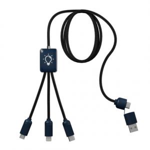 5-in-1 Charging Cable with Light Up Logo 