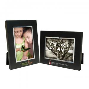 Black Wood Frame with Silver Bevel 5 x 7