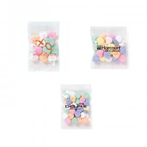 Clear Conversation Heart Snack Bags