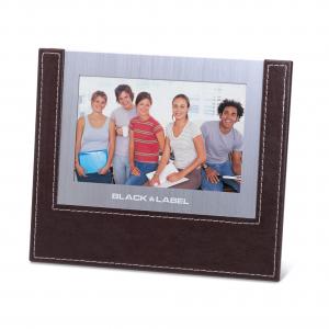 Metal Accent Faux Leather Frame 4 x 6