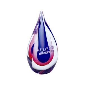 Art Glass Tear Drop Recognition Award
