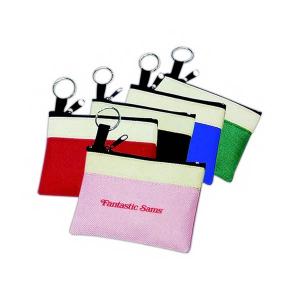 Dual Tone Coin Purse with Key Ring 