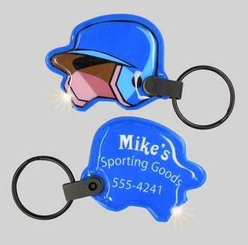 Baseball Helmet Soft Touch Key Lights with Logo