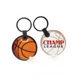 Basketball Shaped Soft Touch Key Tags