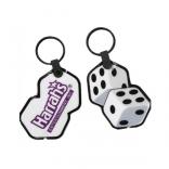 Dice Shaped Soft Touch Key Tag Light