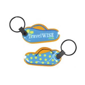 Flip Flop Shaped Soft Touch Key Tag Light
