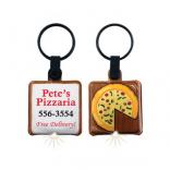 Pizza Shaped Soft Touch Key Tag Light