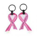 Breast Cancer Awareness Ribbon Shaped Key Tag Light