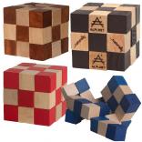 Checkered Cube with Elastic Twist Puzzle